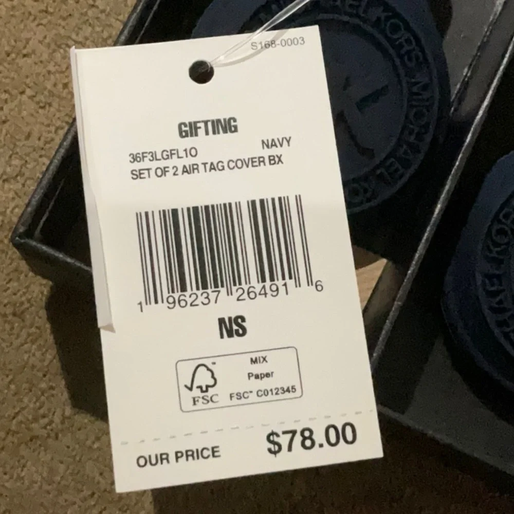 Michael Kors Blue Set of 2 Air Tag Cover